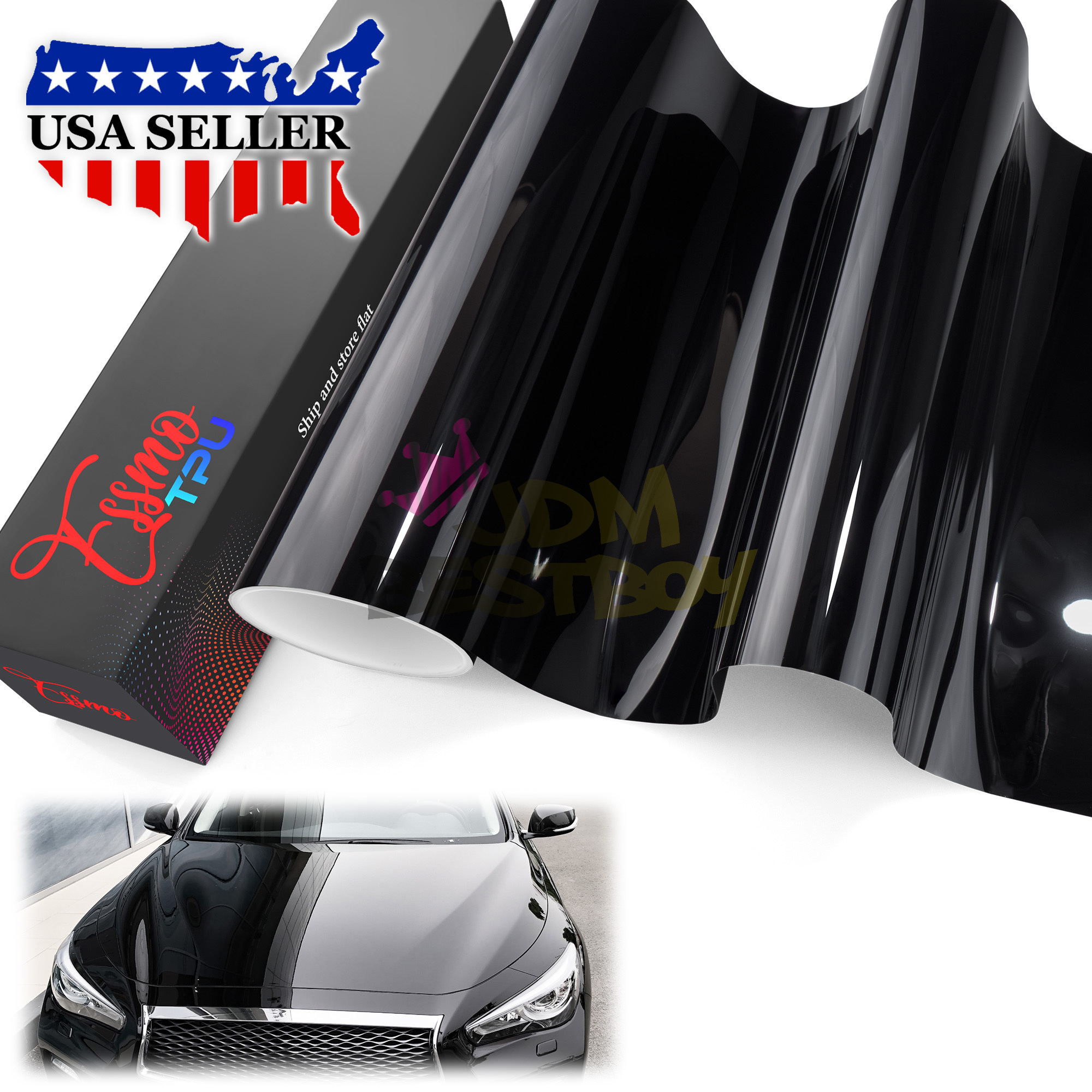 TPU Color Gloss PPF Paint Protection Film Dry Wet Apply Vinyl Wrap Air Release