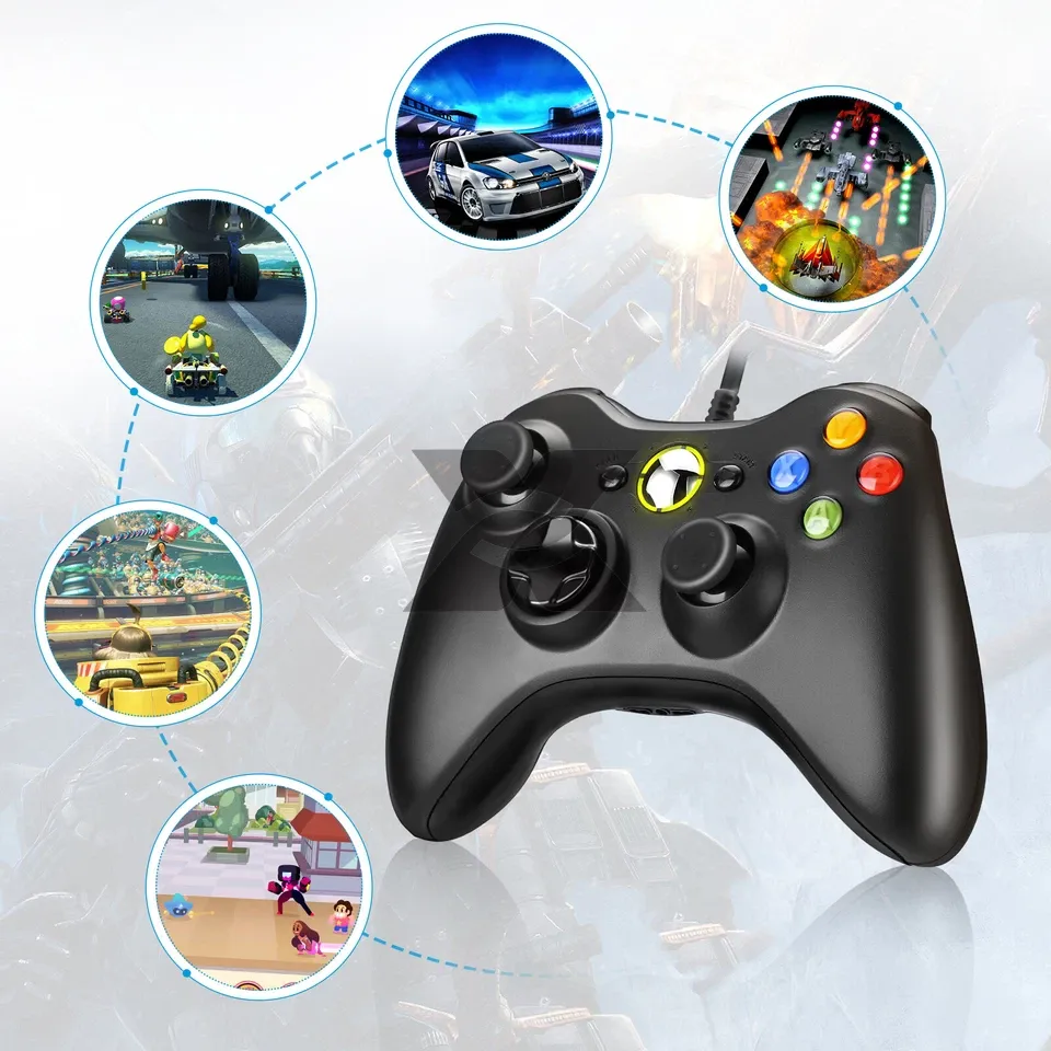 New Wired Controller USB For PC Compatible Xbox 360 Windows 7 8 10 11 Gamepad US