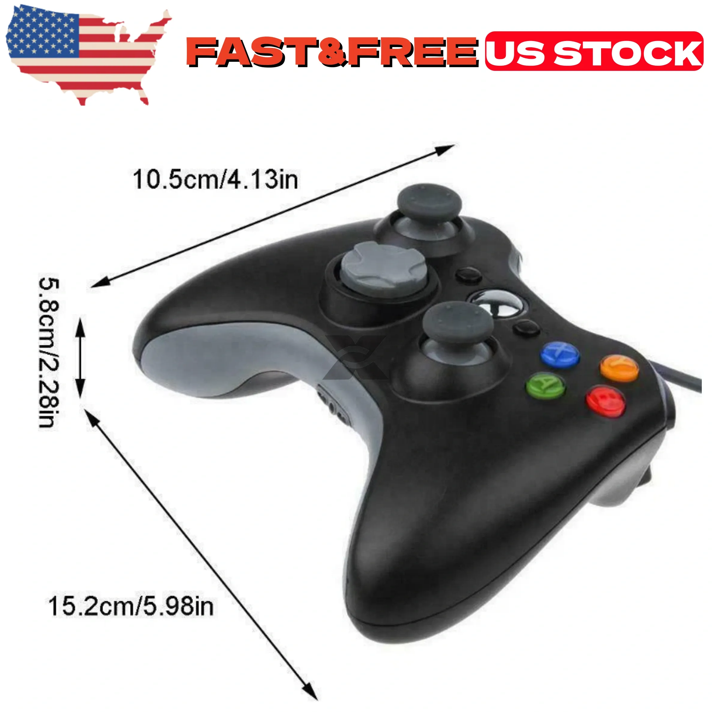 New Wired Controller USB For PC Compatible Xbox 360 Windows 7 8 10 11 Gamepad US