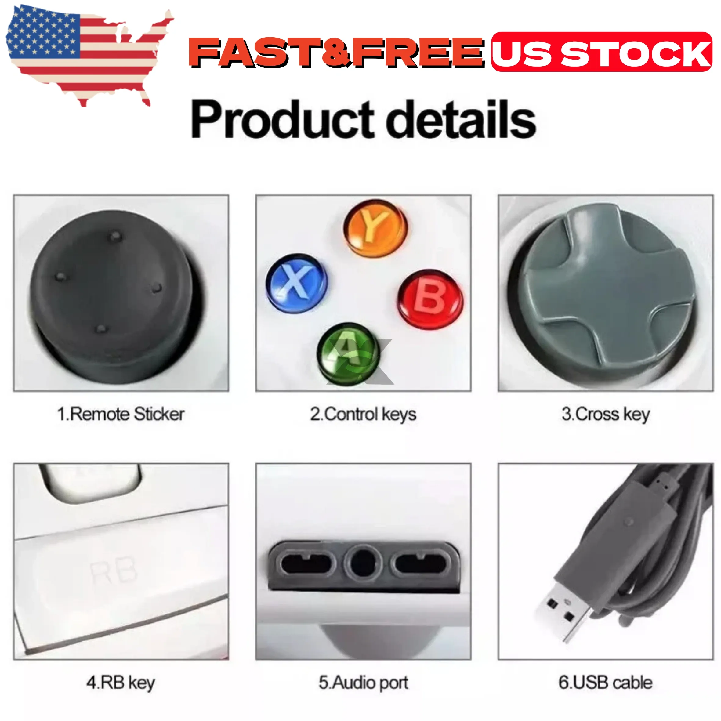 New Wired Controller USB For PC Compatible Xbox 360 Windows 7 8 10 11 Gamepad US