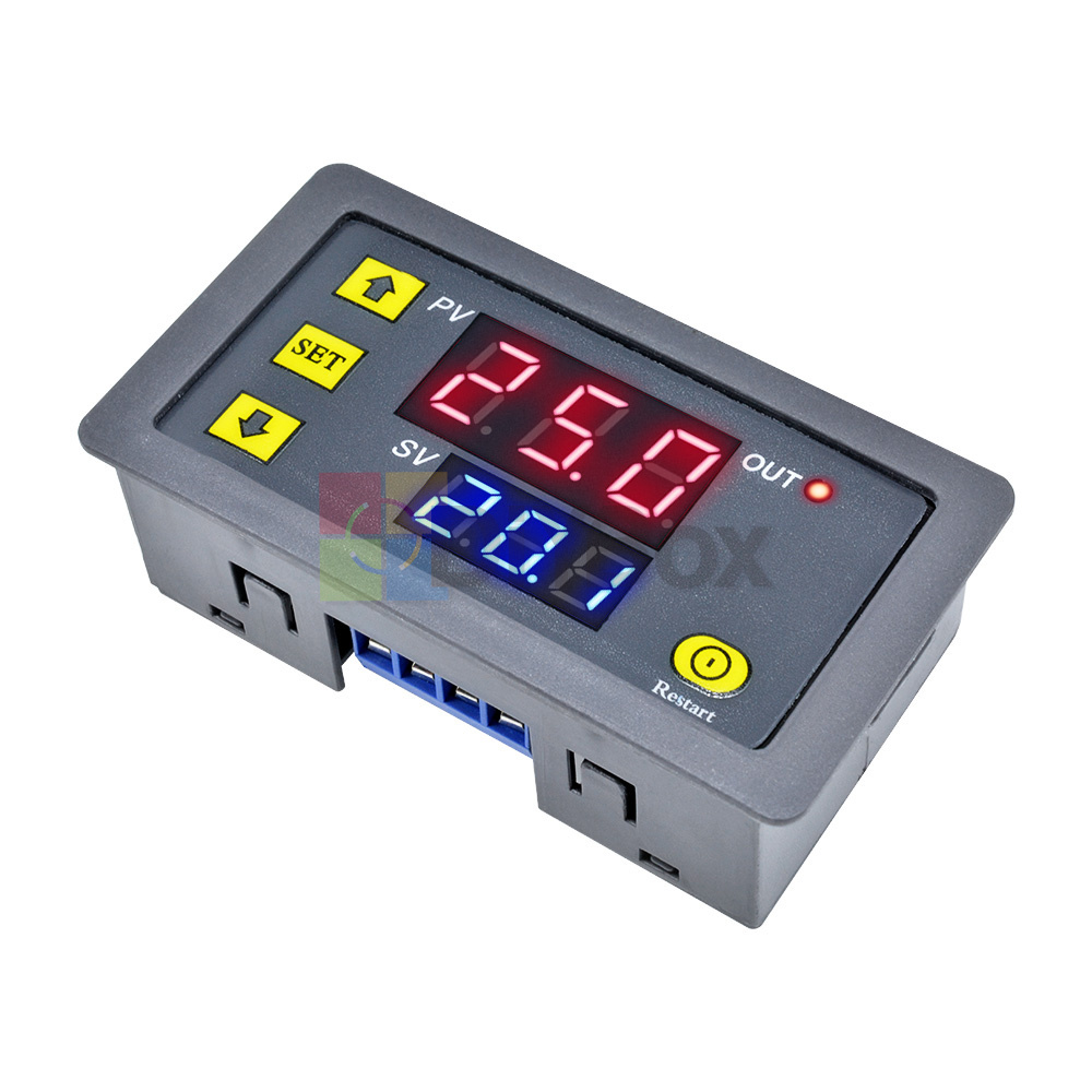 12V Digital Dual LED Delay Relay Automation Cycle Timer Control Switch Module