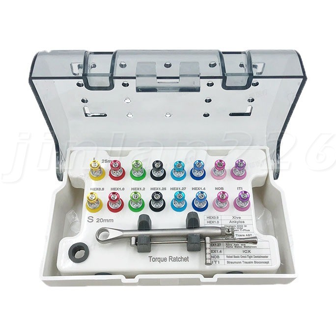 Universal Dental Implant Restoration Tool Box Screw Driver Kit Wrench Torque